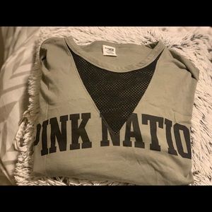 Olive green pink nation sweatshirt